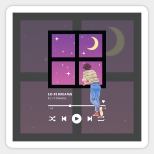 Lo-Fi Dreams Night Sky Sticker